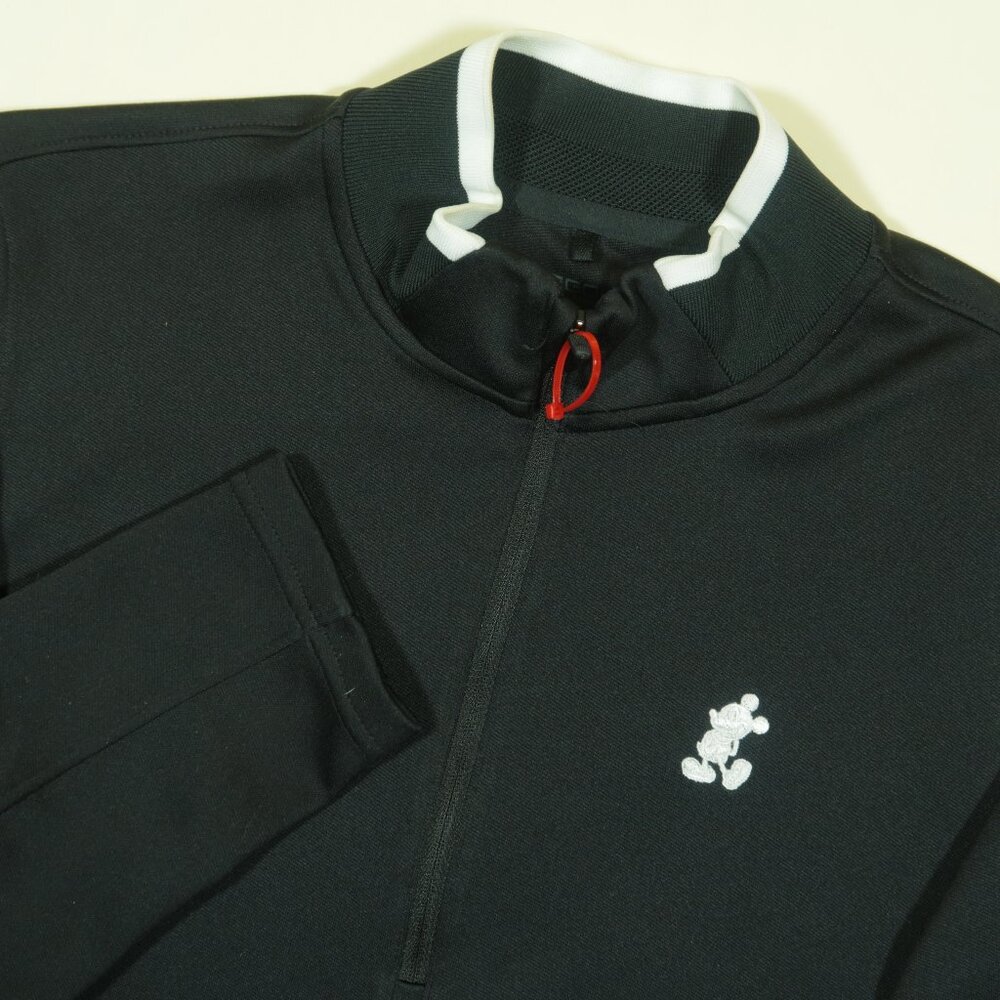 Nike Victory 1/4 Zip Pullover Mens S Black Mickey Mouse Disney Golf Resort
